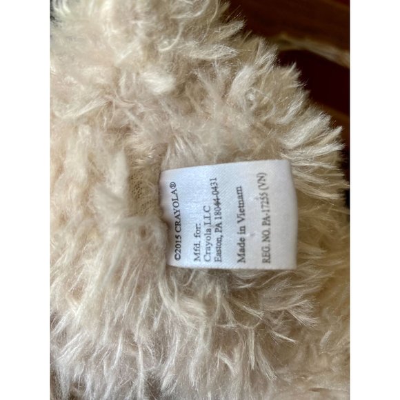 CRAYOLA BEAR Plush - 2015 - Green Embroidered Foot - Green Ribbon - 15" - Picture 7 of 10